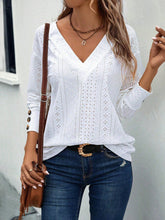 Eyelet Embroidery Drop Shoulder Tee